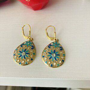 💠Italian Lightweight Minimalist Filagree Tear Drop Earrings NEW💠